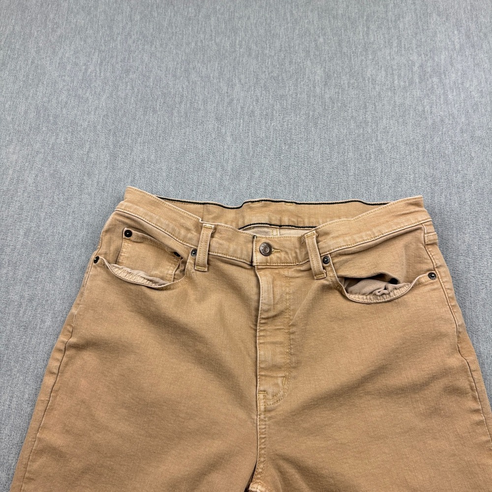LL Bean Beanflex Jeans Mens 34X28 Tan Classic Fit Straight Leg Pants 511182 - Picture 9 of 13